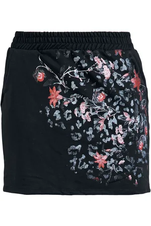 Outer Vision Korte rok - Leopard Flowers - S tot M - voor Vrouwen