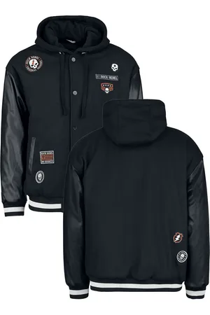 Rock Rebel Collegejas - Collegejack met imitatieleren details - S tot XXL - voor Mannen