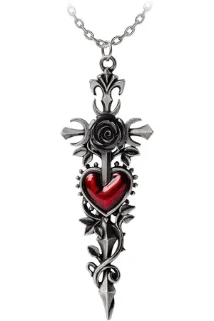 Alchemy Gothic Halsketting - Cross of the Dark Kiss