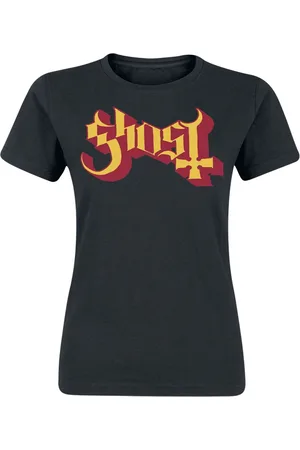 Ghost T-shirt - Logo Gold And Red - S tot XXL - voor Vrouwen