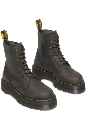 Dr. Martens Laars - Jadon Charcoal Grey Burnished Waxy Pull Up Wp - EU37 tot EU41 - voor Vrouwen