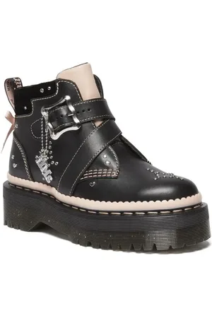 Dr. Martens Laars - Caitie Black+Powder Pink Nappa Lux+Ze You Velvet - EU36 tot EU41 - voor Vrouwen