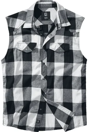 Brandit Shirt met korte mouwen - Sleeveless Checkshirt - S tot 5XL - voor Mannen