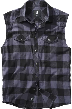 Brandit Shirt met korte mouwen - Sleeveless Checkshirt - S tot 7XL - voor Mannen