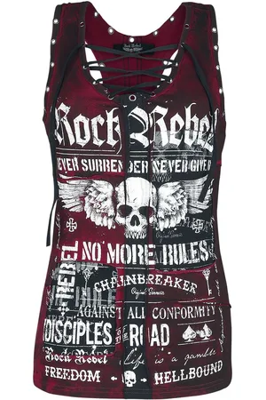 Rock Rebel Top - Broken Strings - M tot XXL - voor Vrouwen