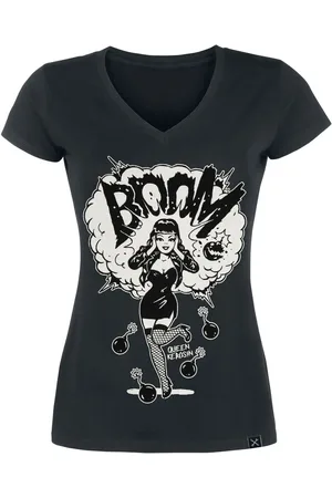 Queen Kerosin Rockabilly T-shirt - Boom - S tot XXL - voor Vrouwen