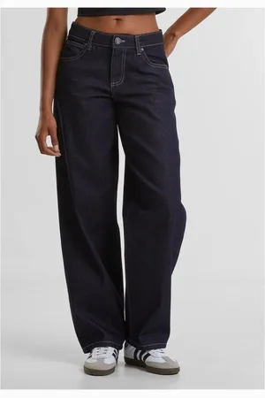 Urban classics Jeans - Ladies Mid Waist 90´s Jeans - 28 tot 30 - voor Vrouwen