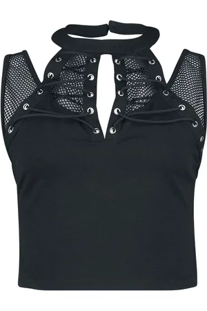 Banned Retro Gothic Top - Chalice Mesh And Laced Top - XS tot XXL - voor Vrouwen