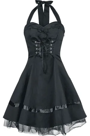 H&R London Gothic Korte jurk - Lace Cotton Dress - XS tot XXL - voor Vrouwen