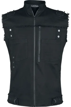 Chemical Black Gothic Vest - Rafi Vest - S tot XXL - voor Mannen