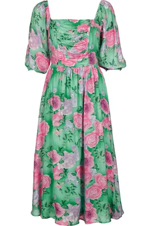 Banned Retro Rockabilly Lange jurk - Sandy Flower Dress - XS tot 4XL - voor Vrouwen