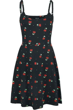 Pussy Deluxe Rockabilly Medium-lengte jurk - Sweet Cherry Dress - XS tot XXL - voor Vrouwen