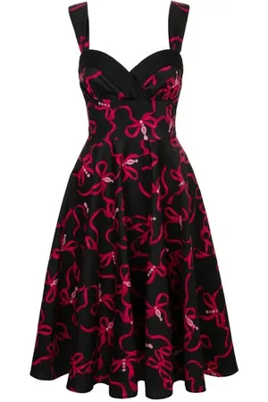 Hell Bunny Rockabilly Medium-lengte jurk - Bownita Dress - XS tot XXL - voor Vrouwen