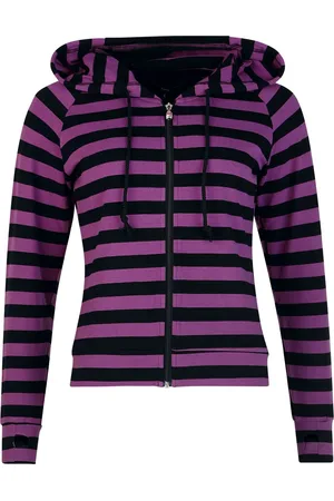 Banned Retro Trui met capuchon - Cat Ears Striped Hoodie - S tot XL - voor Vrouwen
