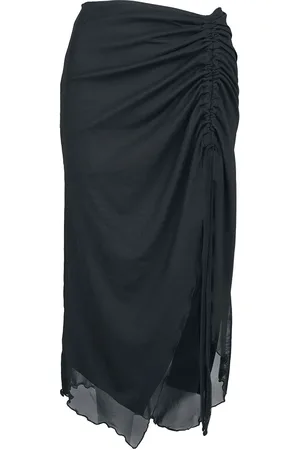 Banned Retro Medium-lengte rok - Umbra Mesh Ruched Skirt - XS tot 4XL - voor Vrouwen
