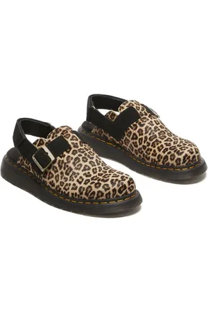 Dr. Martens Sandaal - Jorge II Light Tan+Black Mini Leopard Spot Hair On+EH Suede - EU36 tot EU41