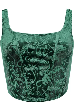 Killstar Gothic Top - Wizard Of Oz - Emerald Envy Corset Top - XS tot XXL - voor Vrouwen