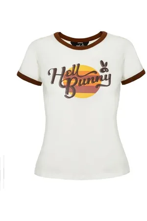 Hell Bunny Rockabilly T-shirt - Charlie Top - XS tot 4XL - voor Vrouwen