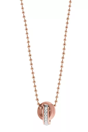 Little Miss Fabulous Meisjes Kettingen - Gerecycled stalen kinderketting roseplated kristal