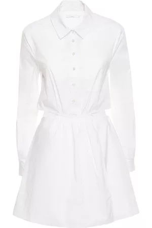 JONATHAN SIMKHAI Dames Korte jurken - Shaelyn Pleated Cotton Poplin Mini Dress