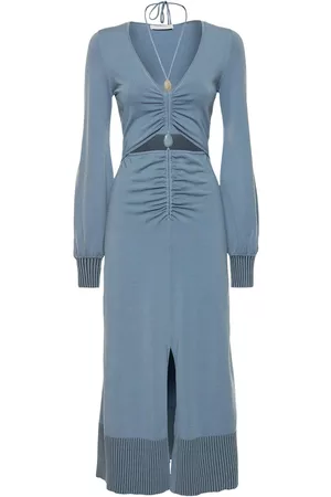 Jonathan Simkhai Dames Midi jurken - Alex Cotton Blend Poplin Midi Dress