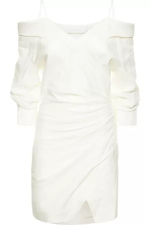 Jonathan Simkhai Dames Zomerjurken - Monroe Draped Linen & Viscose Mini Dress