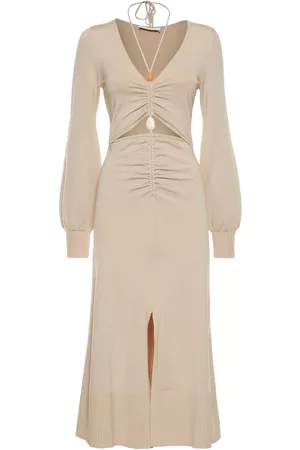 Jonathan Simkhai Dames Midi jurken - Alex Cotton Blend Poplin Midi Dress
