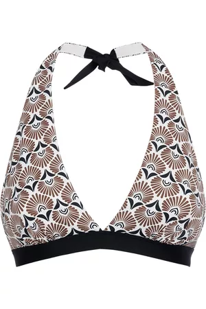 Max Mara Printed Jersey Halter Neck Bikini Top