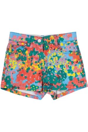 Stella McCartney Meisjes Shorts - Printed Organic Denim Shorts