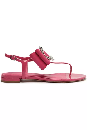 ALEXANDRE BIRMAN Dames Outdoor Sandalen - 10mm Maddie Patent Leather & Suede Flats