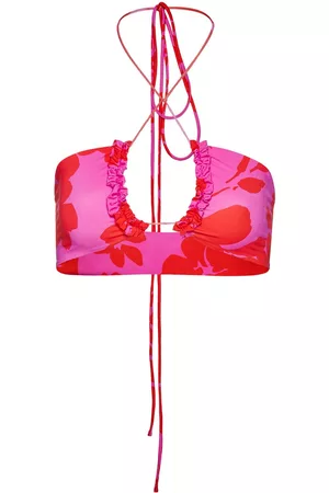MAGDA BUTRYM Keyhole Halter Stretch Tech Bikini Top