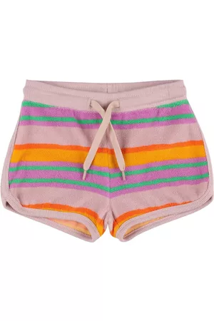Molo Striped Cotton Blend Terry Cloth Shorts