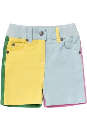 Stella McCartney Meisjes Shorts - Color Block Organic Cotton Denim Shorts