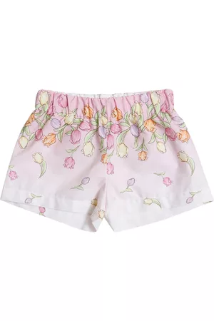 MONNALISA Meisjes Shorts - Flowers Print Cotton Shorts