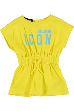 Dsquared2 Icon Logo Print Cotton Jersey Dress