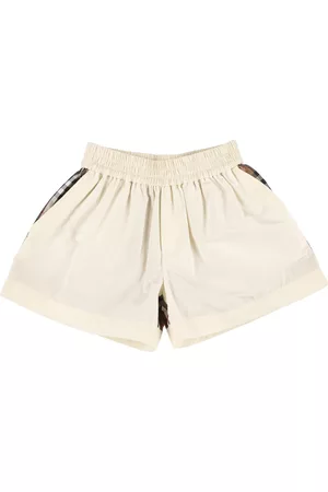 Burberry Meisjes Shorts - Cotton Blend Shorts W/ Check Inserts
