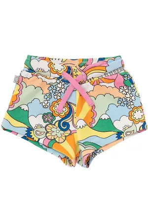 Stella McCartney Meisjes Shorts - Printed Organic Cotton Fleece Shorts