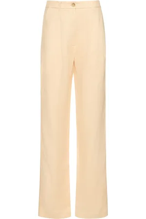 ANINE BING Jay Linen Straight Pants