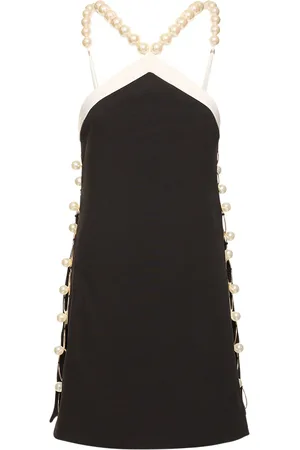 PATBO Colorblock Beaded Mini Dress