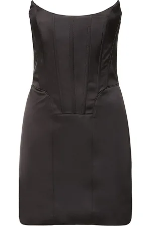 GIUSEPPE DI MORABITO Stretch Satin Mini Bustier Dress