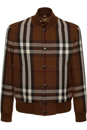 Burberry Landon Check Print Bomber Jacket