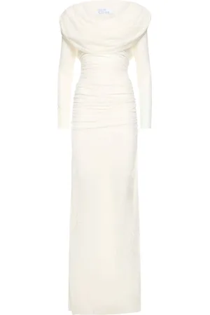 GIUSEPPE DI MORABITO Laize Stretch Lace Long Dress W/hood