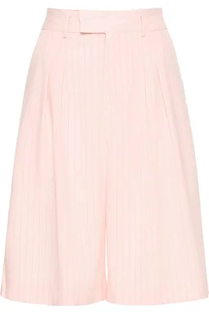 The Frankie Shop Vivian Pleated Fluid Bermuda Shorts