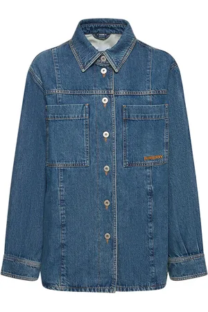 Burberry Benssen Oversize Cotton Denim Shirt