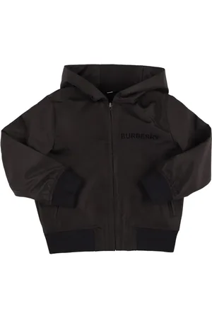 Burberry Embroidered Logo Hooded Nylon Jacket