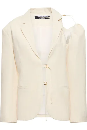 Jacquemus La Veste Galliga Linen Cutout Jacket