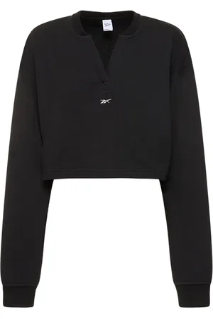 Reebok Classic Cotton V-neck Crop Sweatshirt