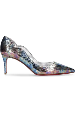 Christian Louboutin 70mm Hot Chick Metallic Leather Pumps