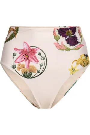 Agua by Agua Bendita Magenta Marina Printed Bikini Bottoms