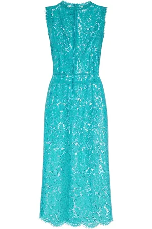 Dolce & Gabbana Floral & Dg Stretch Lace Midi Dress